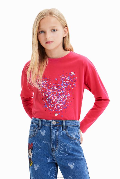 chica ropa 8H0V1716 camiseta mickey mouse corazon Desigual