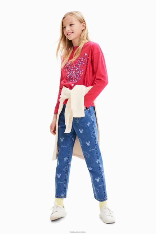 chica ropa 8H0V1716 camiseta mickey mouse corazon Desigual