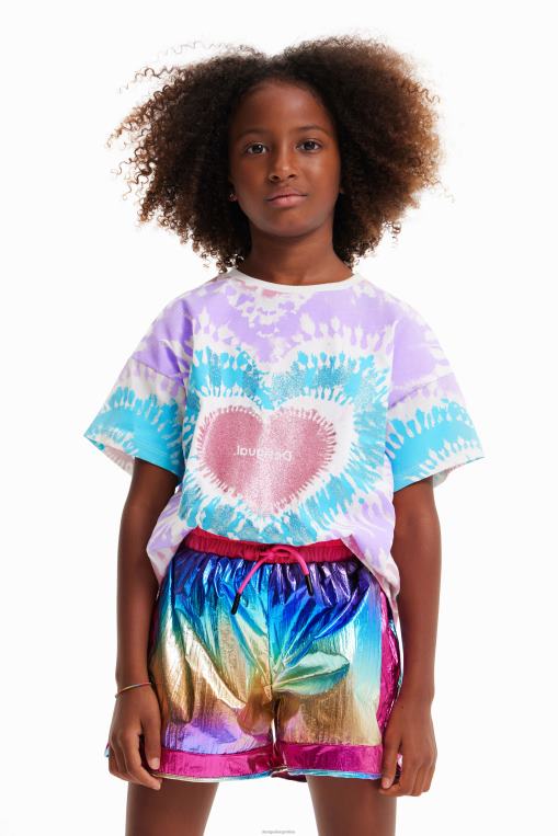 chica ropa 8H0V1812 camiseta de manga corta con efecto tie-dye Desigual