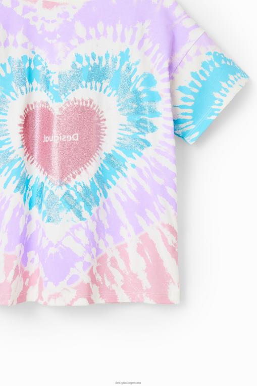 chica ropa 8H0V1812 camiseta de manga corta con efecto tie-dye Desigual