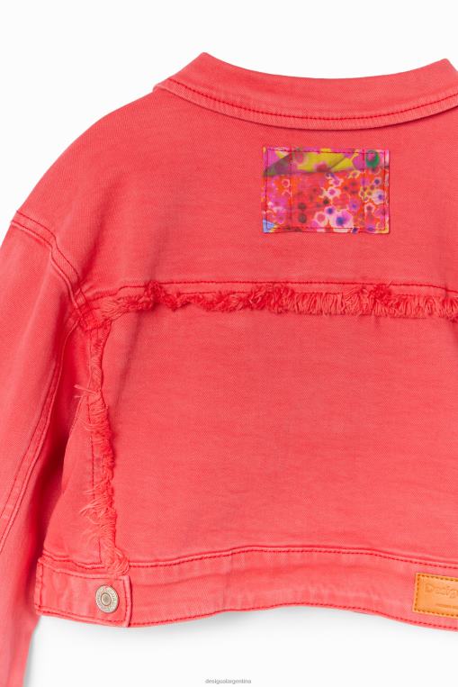chica ropa 8H0V1775 chaqueta estilo camionero de mezclilla con parche Desigual