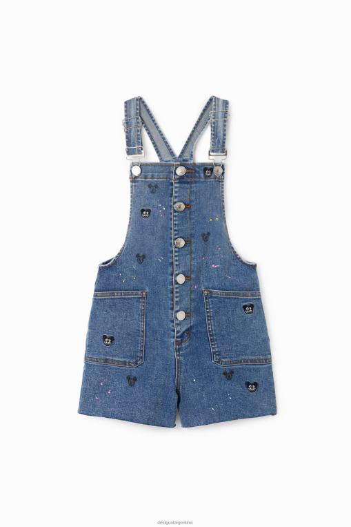 chica ropa 8H0V1834 Peto vaquero corto de Mickey Mouse de Disney Desigual