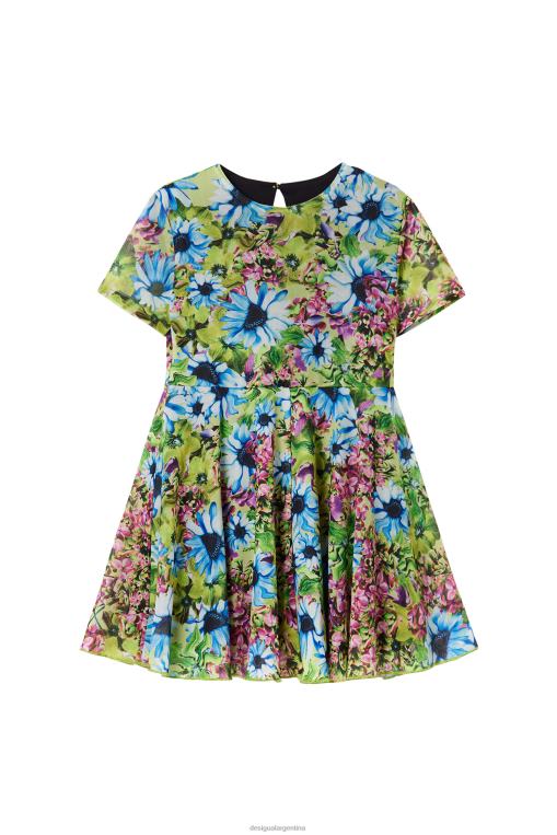 chica ropa 8H0V1790 vestido de flores de tul Desigual