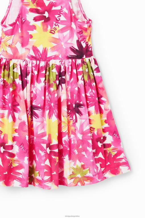 chica ropa 8H0V1874 vestido corto floral acuarela Desigual