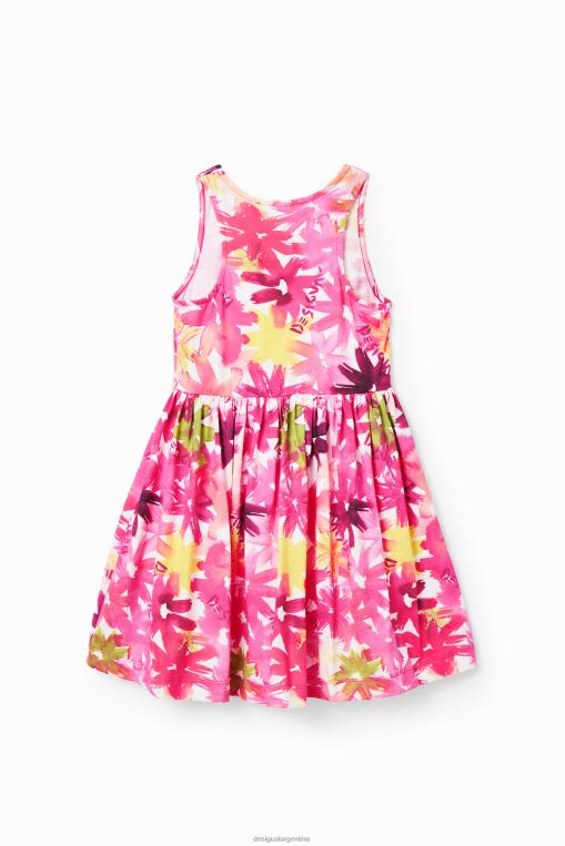 chica ropa 8H0V1874 vestido corto floral acuarela Desigual