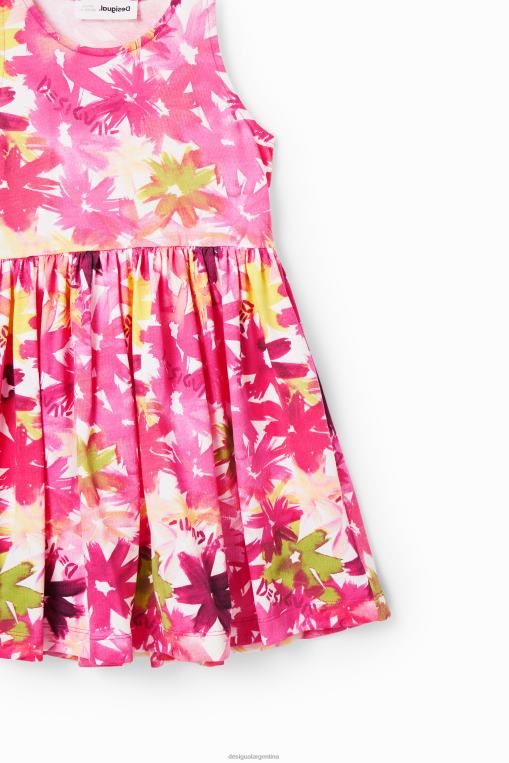 chica ropa 8H0V1874 vestido corto floral acuarela Desigual