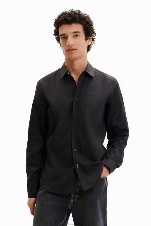 hombres ropa 8H0V1606 camisa básica con detalles en contraste Desigual