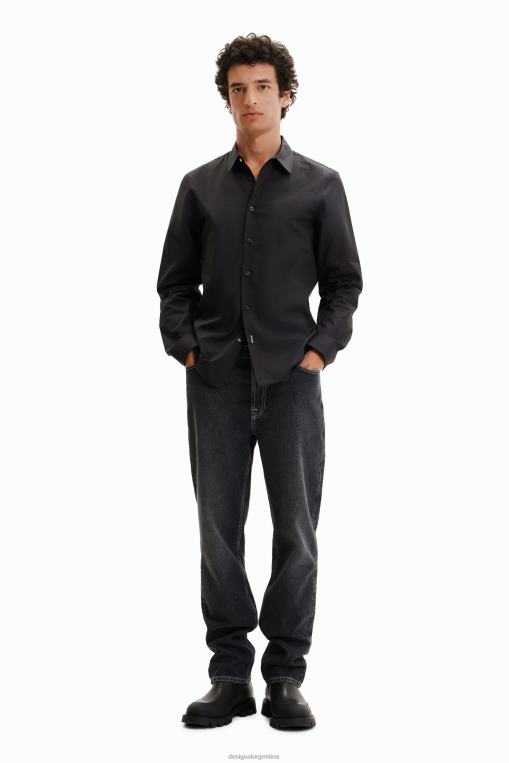 hombres ropa 8H0V1606 camisa básica con detalles en contraste Desigual