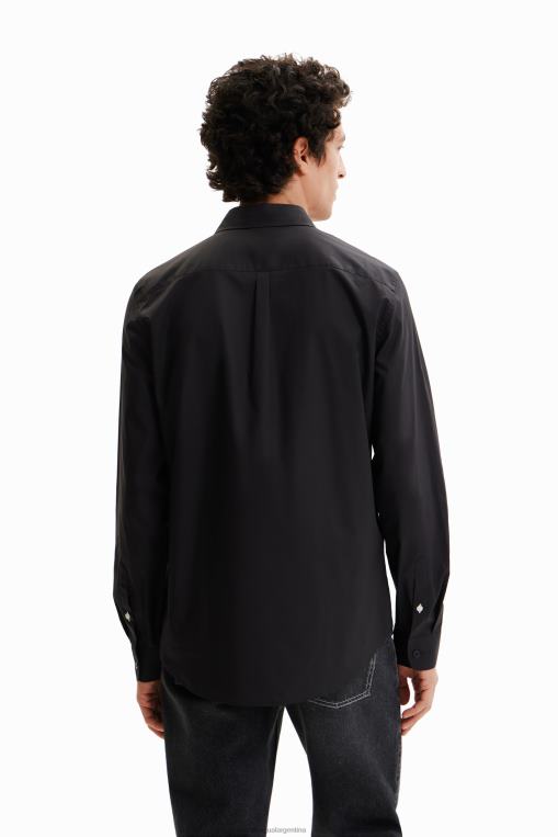 hombres ropa 8H0V1606 camisa básica con detalles en contraste Desigual