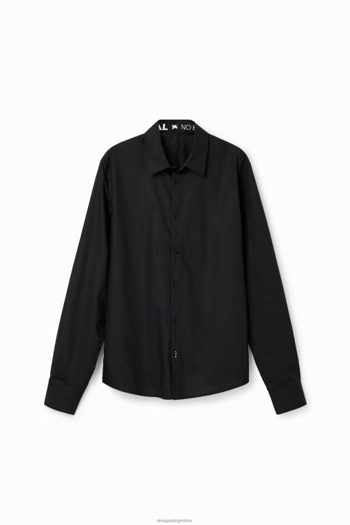 hombres ropa 8H0V1606 camisa básica con detalles en contraste Desigual