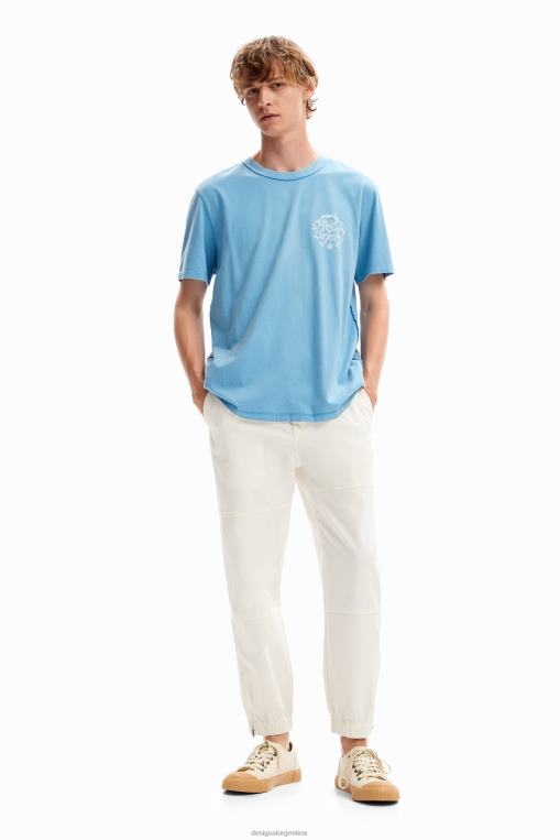hombres ropa 8H0V1561 camiseta de manga corta paraíso Desigual