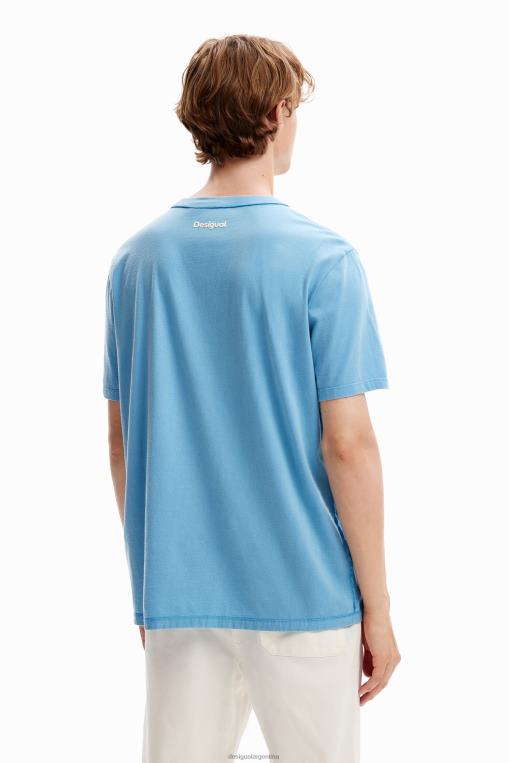 hombres ropa 8H0V1561 camiseta de manga corta paraíso Desigual