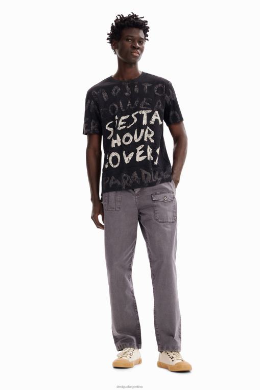 hombres ropa 8H0V1652 camiseta de manga corta con mojitos Desigual
