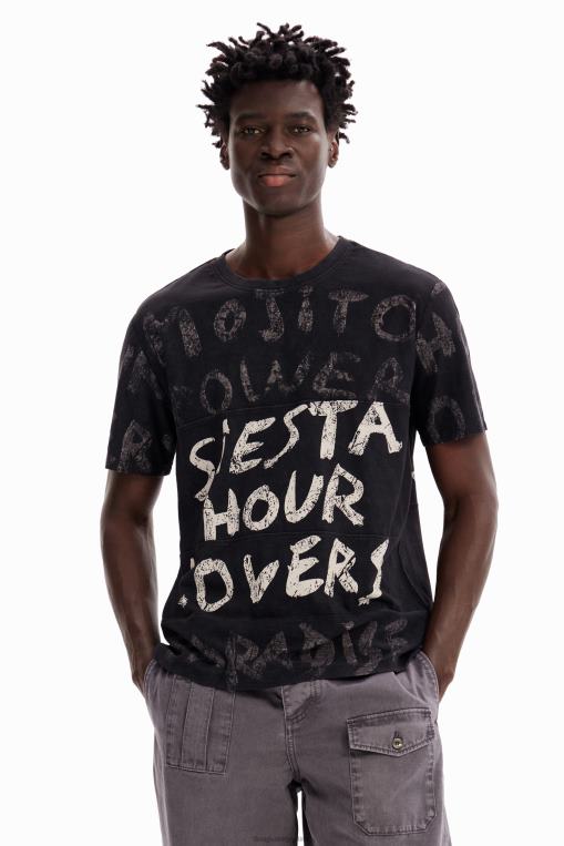 hombres ropa 8H0V1652 camiseta de manga corta con mojitos Desigual