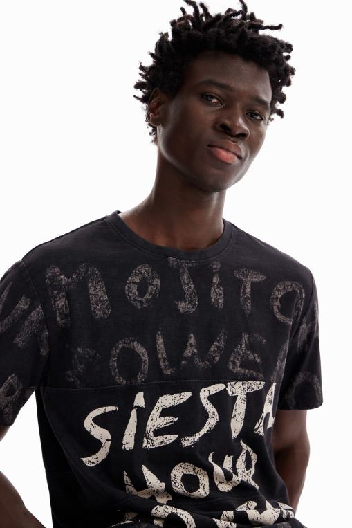 hombres ropa 8H0V1652 camiseta de manga corta con mojitos Desigual