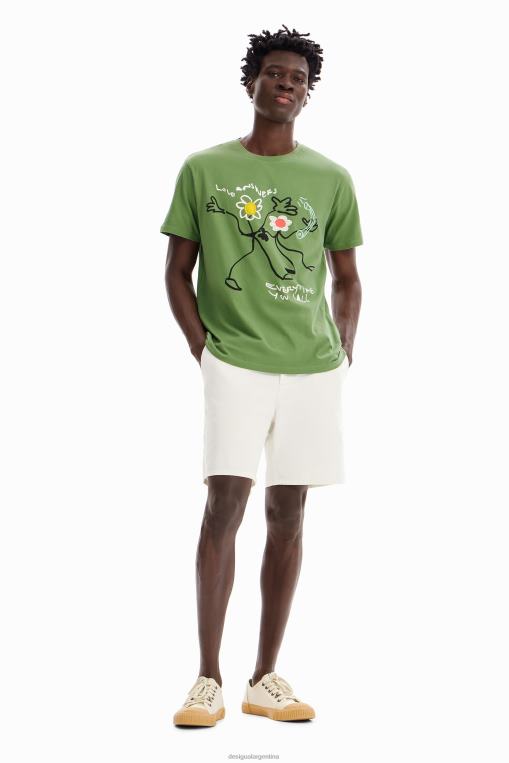 hombres ropa 8H0V1688 pantalones cortos híbridos Desigual