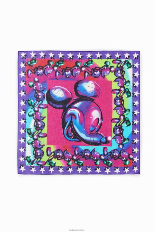 mujer accesorio 8H0V1408 bufanda cuadrada de mickey mouse Desigual