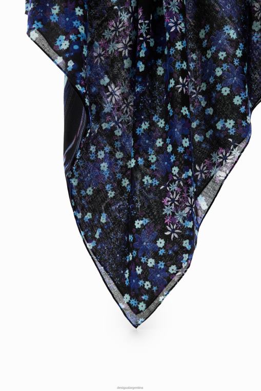 mujer accesorio 8H0V1419 fular rectangular con motivos florales Desigual