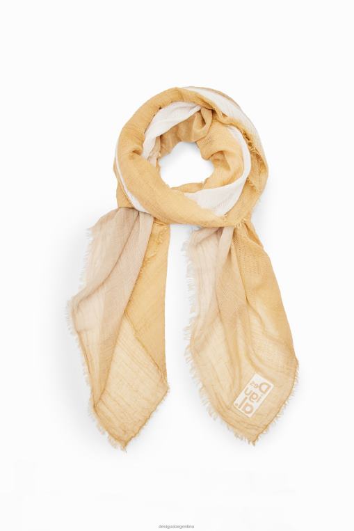 mujer accesorio 8H0V592 fular rectangular con efecto tie-dye y degradado Desigual