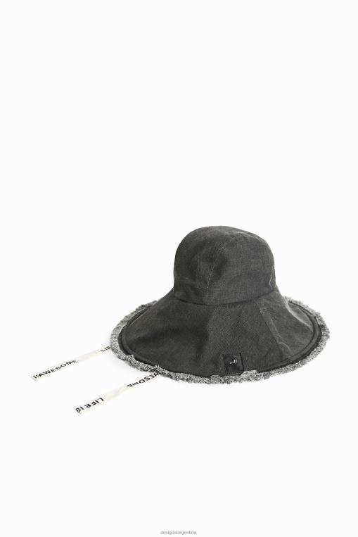 mujer accesorio 8H0V1416 sombrero de mezclilla de ala ancha Desigual