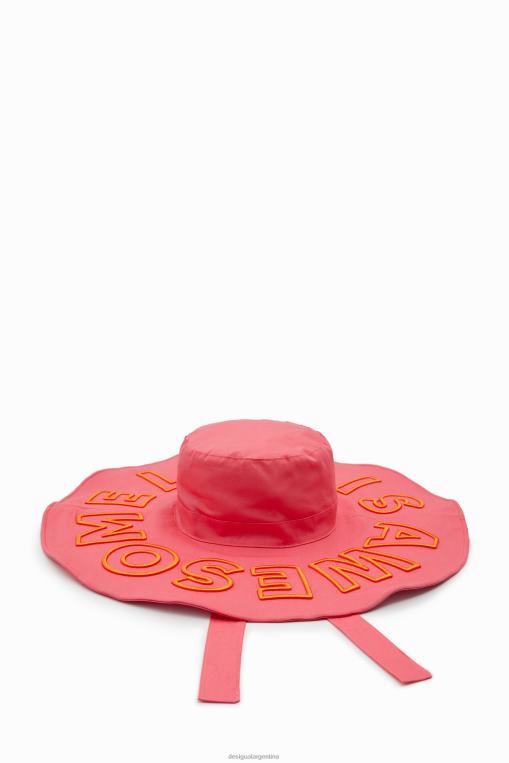mujer accesorio 8H0V614 la vida es impresionante sombrero de ala ancha Desigual