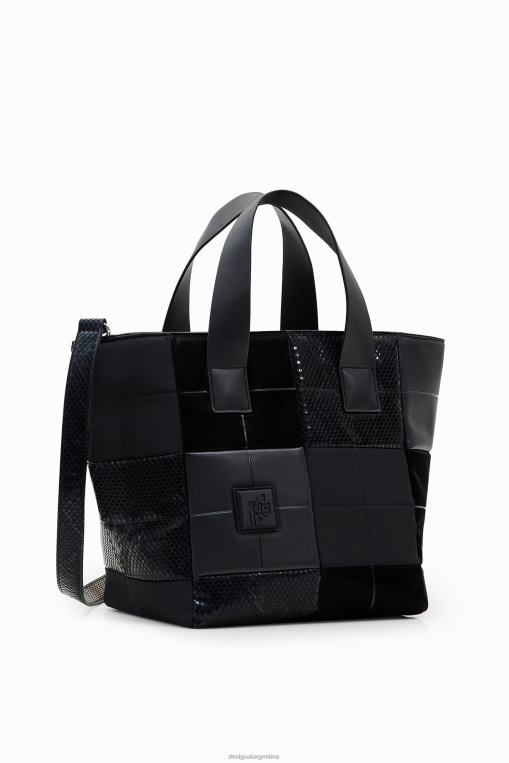 mujer accesorio 8H0V1320 bolso tote mediano con patchwork Desigual