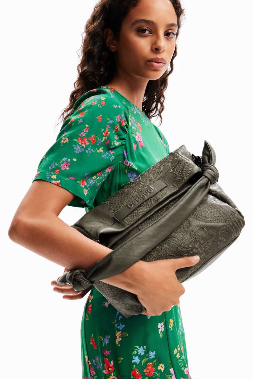mujer accesorio 8H0V1246 bolso mediano con bordado floral Desigual