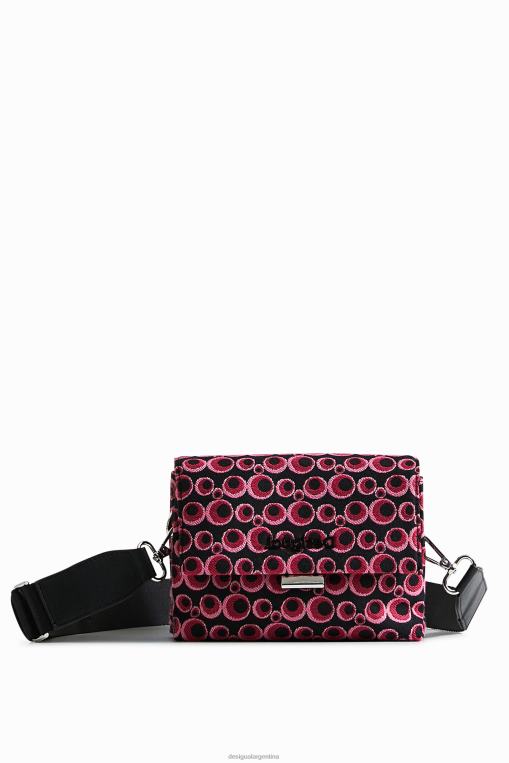 mujer accesorio 8H0V1328 bolso bandolera circular en jacquard Desigual