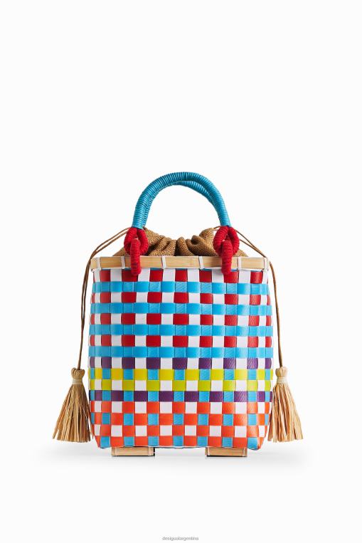 mujer accesorio 8H0V1353 bolso canasto stella jean mini Desigual