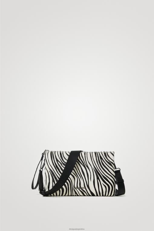 mujer accesorio 8H0V1385 bolso bandolera de piel con estampado animal Desigual