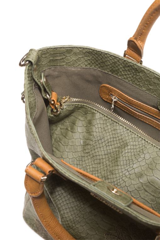 mujer accesorio 8H0V1399 bolso con mandala con efecto de reptil Desigual