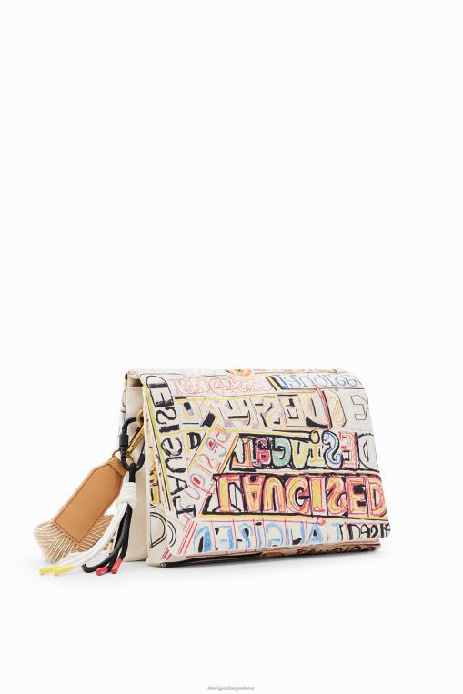 mujer accesorio 8H0V361 bolso messenger mediano con letras Desigual