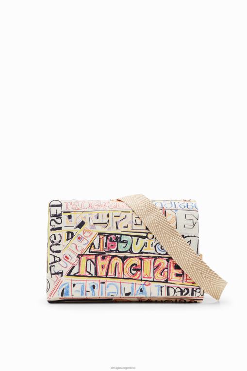 mujer accesorio 8H0V361 bolso messenger mediano con letras Desigual