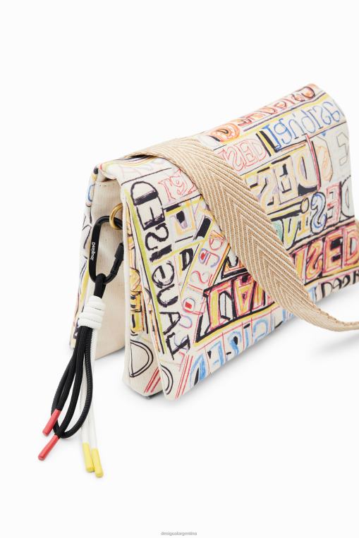 mujer accesorio 8H0V361 bolso messenger mediano con letras Desigual