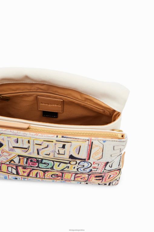 mujer accesorio 8H0V361 bolso messenger mediano con letras Desigual