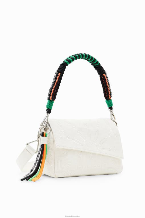 mujer accesorio 8H0V415 bolso pequeño con bordado suizo Desigual