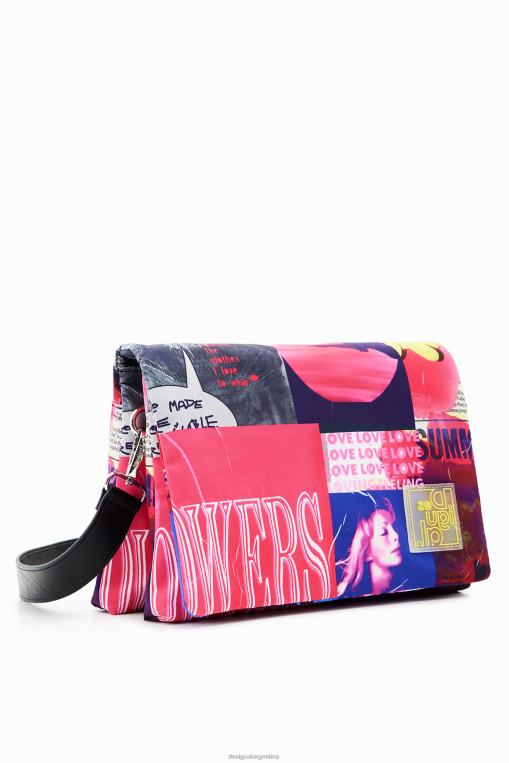 mujer accesorio 8H0V451 bandolera mediana con diseño collage Desigual