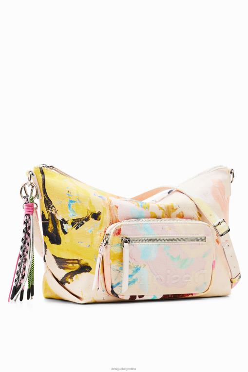 mujer accesorio 8H0V788 bandolera grande con diseño pintado Desigual
