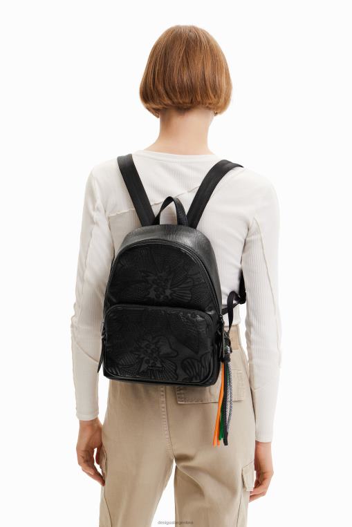 mujer accesorio 8H0V1282 mochila pequeña bordada Desigual