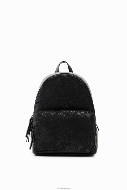 mujer accesorio 8H0V1282 mochila pequeña bordada Desigual