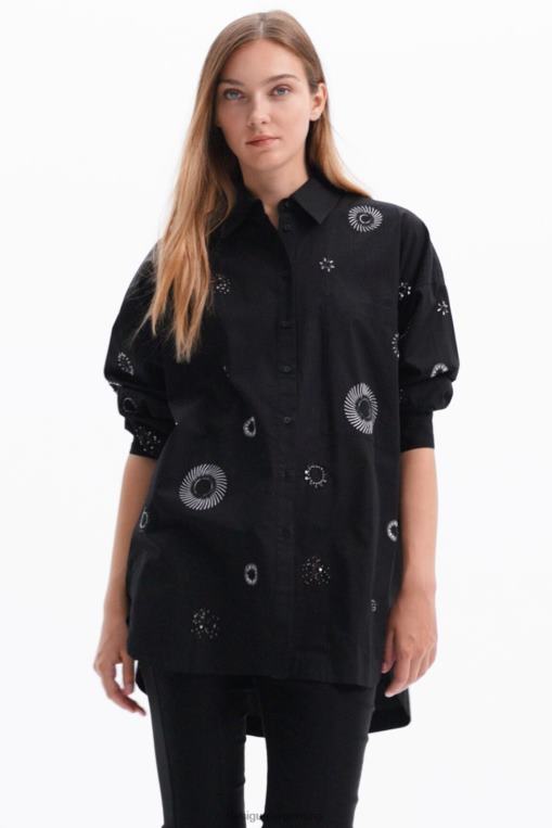 mujer ropa 8H0V161 camisa oversize bordada Desigual