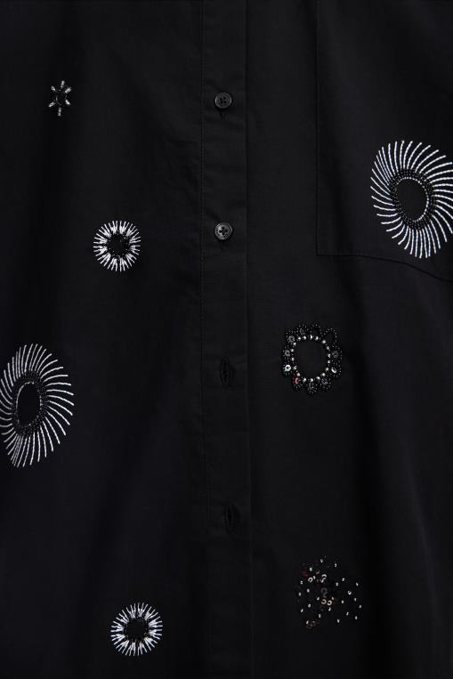 mujer ropa 8H0V161 camisa oversize bordada Desigual