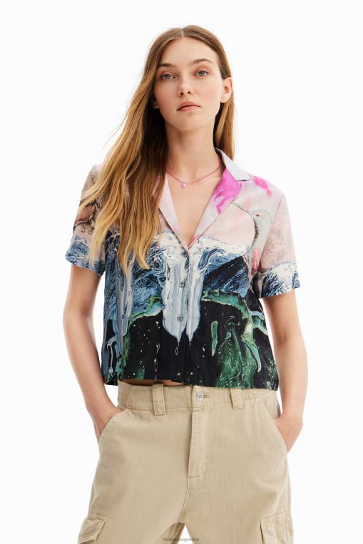 mujer ropa 8H0V276 camisa corta de fantasía Desigual