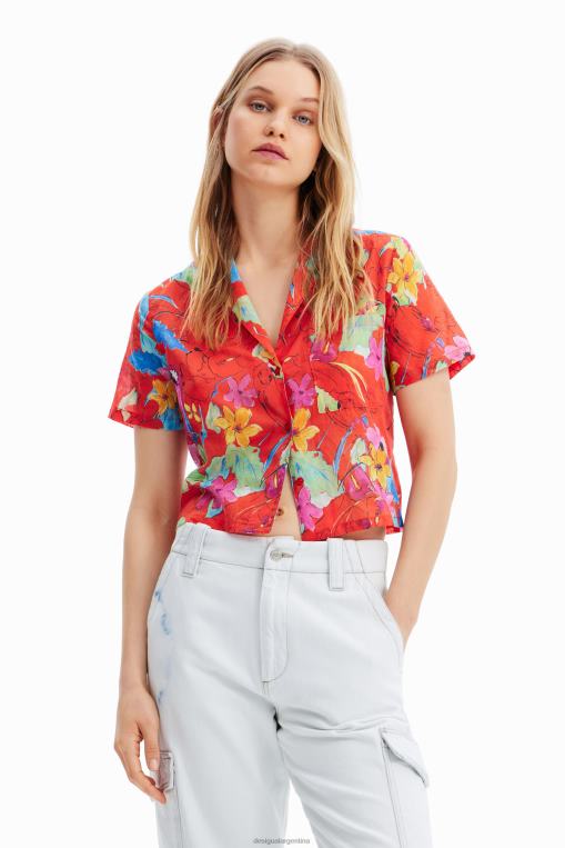 mujer ropa 8H0V433 camisa corta de resort Desigual
