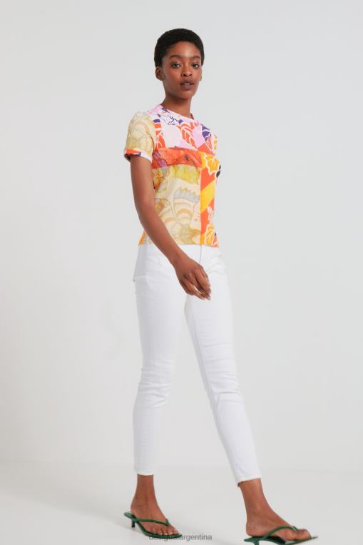 mujer ropa 8H0V1029 metro. camiseta de canalé de christian lacroix Desigual