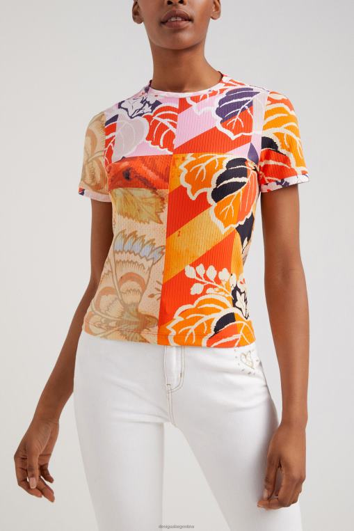 mujer ropa 8H0V1029 metro. camiseta de canalé de christian lacroix Desigual