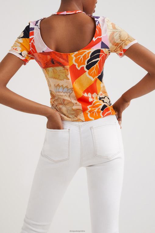 mujer ropa 8H0V1029 metro. camiseta de canalé de christian lacroix Desigual