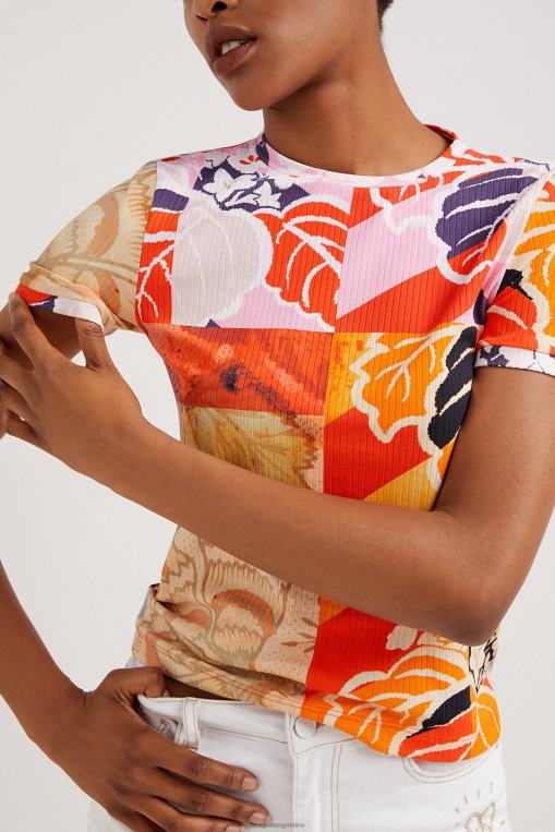 mujer ropa 8H0V1029 metro. camiseta de canalé de christian lacroix Desigual