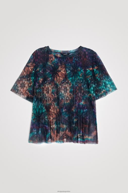 mujer ropa 8H0V1123 camiseta de malla con efecto tie-dye Desigual