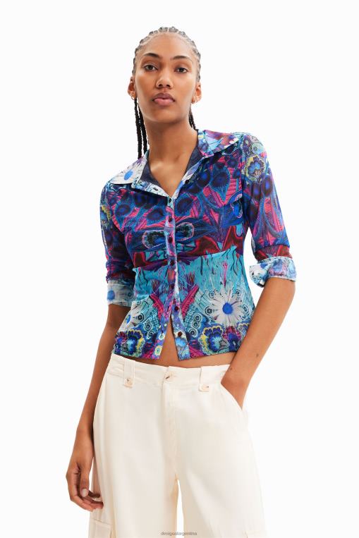 mujer ropa 8H0V376 metro. camisa corta slim de christian lacroix Desigual